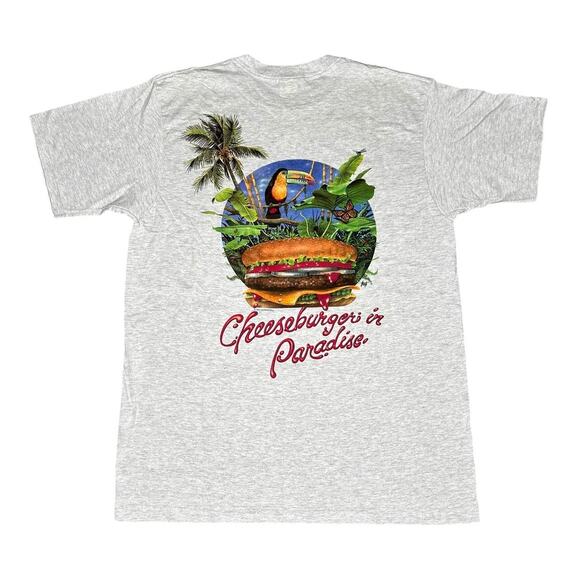 Vintage 80s Caribbean Soul Cheeseburger in Paradise T-Shirt - Picture 1 of 7